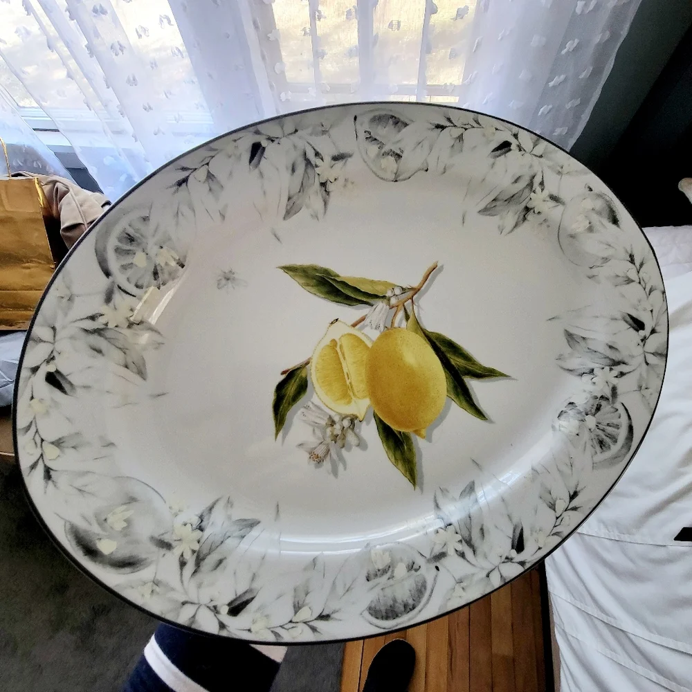 Williams Sonoma Large Lemon Serving Tray Platter